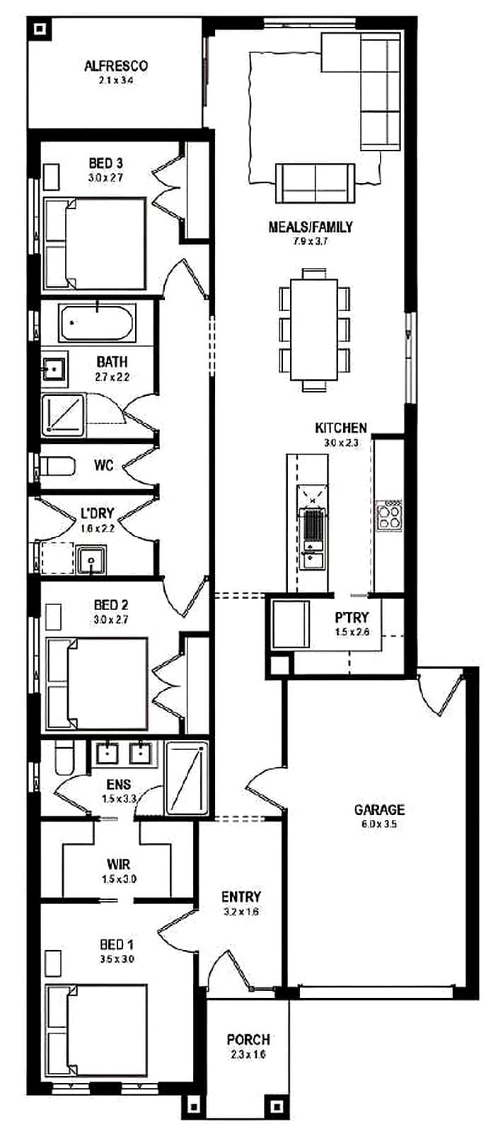 Amalfi 29 floorplan